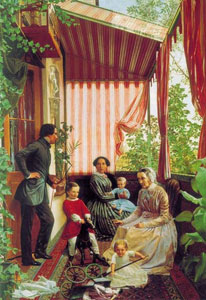 Ф.Славянский «Семейная картина (на балконе)»